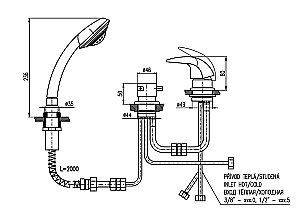 Смеситель на борт ванны RAV-Slezak DUNAJ D475.5PZ золото купить в интернет-магазине сантехники Sanbest