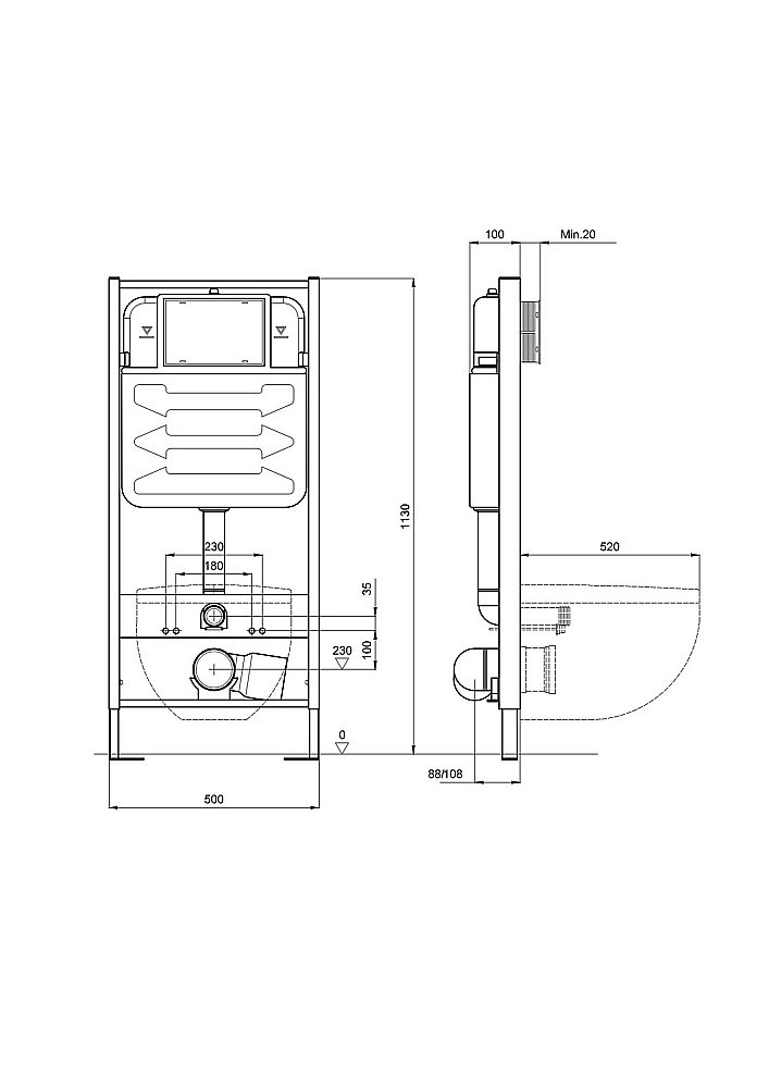 Унитаз Aquatek Вега SET AQUATEK ВЕГА cmp-017 с инсталляцией и черной матовой кнопкой, с крышкой микролифт, безободковый купить в интернет-магазине Sanbest