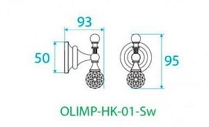 Крючок Cezares OLIMP-HK-01-Sw хром купить в интернет-магазине сантехники Sanbest