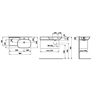 Раковина Laufen INO 8.1330.1.000.104.1 белая купить в интернет-магазине Sanbest