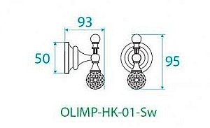 Крючок Cezares OLIMP-HK-01-Sw хром купить в интернет-магазине сантехники Sanbest