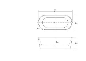 Ванна Aquatek Ово 180x80 AQ-99880 белая купить в интернет-магазине Sanbest