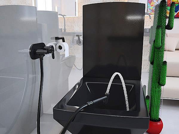 Гигиенический душ Elghansa Dynamic 15R0883-Black (Set-84) черный купить в интернет-магазине сантехники Sanbest