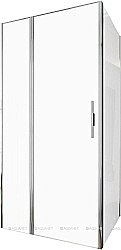 Душевой уголок Allen Brau Priority 100x80 3.31028.00+3.31040.00 стекло прозрачное/профиль хром купить в интернет-магазине Sanbest