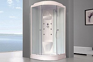Душевая кабина Royal Bath RB100HK7-WC 100x100 профиль белый/стекло матовое купить в интернет-магазине Sanbest