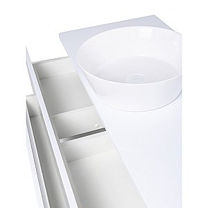 Тумба с раковиной Orange Otto Ot-100TuMDF+B08-360W 100 белая для ванной в интернет-магазине Sanbest