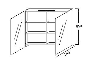Зеркальный шкаф Jacob Delafon ODEON UP EB796RU-E16 80 ореховое дерево купить в интернет-магазине сантехники Sanbest