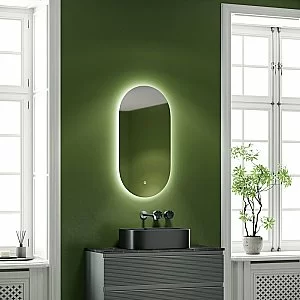 Зеркало Sancos Oval OV45C зеркальное в ванную от интернет-магазине сантехники Sanbest