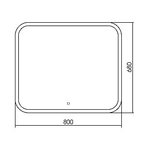 Зеркало ABBER See AG6109S-0.8 80x68 в ванную от интернет-магазине сантехники Sanbest