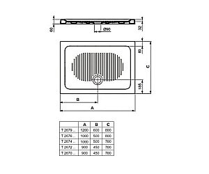 Душевой поддон Ideal Standard Connect T267901 120x80 купить в интернет-магазине Sanbest