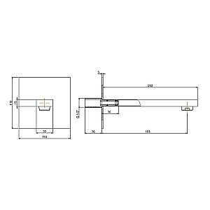 Излив PAINI 84CR208RCAN хром купить в интернет-магазине сантехники Sanbest