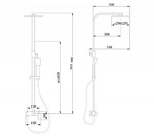 Душевая система ABBER Daheim AF8220WL белая матовая купить в интернет-магазине сантехники Sanbest