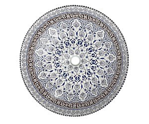 Раковина накладная Bronze de Luxe Marrakesh 40,5 1008 с декором купить в интернет-магазине Sanbest