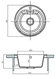 Мойка для кухни Акватон Мида 1A712732MD290 бежевый купить в интернет-магазине сантехники Sanbest