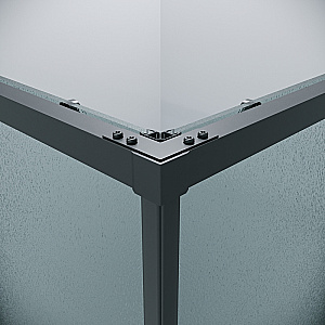 Душевой уголок Grossman Galaxy 90х80 300.K33.01.9080.21.02 стекло шиншилла/профиль черный матовый купить в интернет-магазине Sanbest