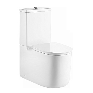 Напольный унитаз-компакт Black&White Gravity 7780WX безободковый, слив-торнадо, с крышкой микролифт, с бачком, белый глянцевый купить в интернет-магазине Sanbest