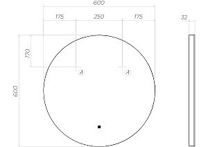 Зеркало VIGO Otti Classic z.OTT.60 в ванную от интернет-магазине сантехники Sanbest