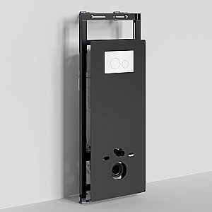 Инсталляция для унитаза WasserKraft Salm 27TLT.010.ME.BL.WH02 белая панель/кнопка белая глянцевая купить в интернет-магазине сантехники Sanbest