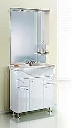 Тумба с раковиной с бельевой корзиной AQWELLA Барселона 85 Т8/к для ванной в интернет-магазине Sanbest