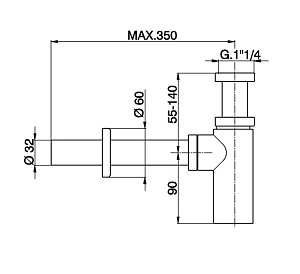 Сифон для раковины Cisal Complementi ZA00404221 купить в интернет-магазине сантехники Sanbest