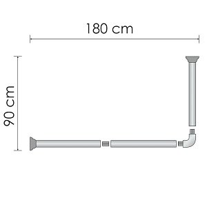 Карниз для ванны WasserKraft Elbe SC-729018 купить в интернет-магазине сантехники Sanbest