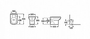 Унитаз приставной Roca Dama Senso 347517000 купить в интернет-магазине Sanbest