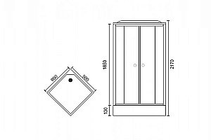 Душевая кабина Royal Bath RB90HP6-WT 90x90 профиль белый/стекло прозрачное купить в интернет-магазине Sanbest