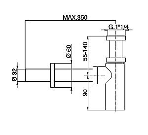 Сифон для раковины Cisal Complementi ZA00404221 купить в интернет-магазине сантехники Sanbest