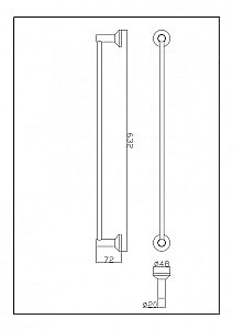 Полотенцедержатель CeramaLux Fleur 78308 хром купить в интернет-магазине сантехники Sanbest