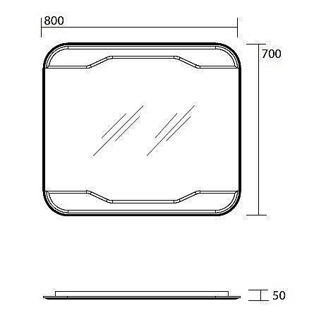 Зеркало Kerasan Waldorf 80 в ванную от интернет-магазине сантехники Sanbest