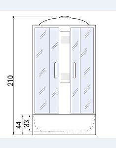 Душевая кабина River Nara 44 80x80 MT купить в интернет-магазине Sanbest