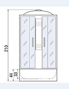Душевая кабина River Nara 44 80x80 MT купить в интернет-магазине Sanbest