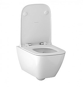 Унитаз подвесной Geberit Smyle 500.685.01.1 белый, с крышкой микролифт, безободковый купить в интернет-магазине Sanbest
