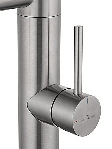 Смеситель для кухни с гибким изливом и подключением фильтра WONZON & WOGHAND, Брашированный никель (WW-88458007-BN) купить в интернет-магазине сантехники Sanbest