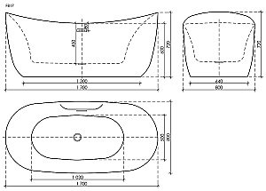 Акриловая ванна Sancos Jazz 170x80 FB17 белая купить в интернет-магазине Sanbest