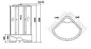 Душевая кабина Niagara Ultra NG-911-01 115х115 профиль хром/стекло тонированное купить в интернет-магазине Sanbest