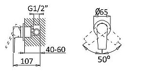 Смеситель для душа Cezares Nautic DIM-BIO купить в интернет-магазине сантехники Sanbest