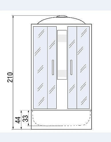 Душевая кабина River Nara 44 80x80 MT купить в интернет-магазине Sanbest