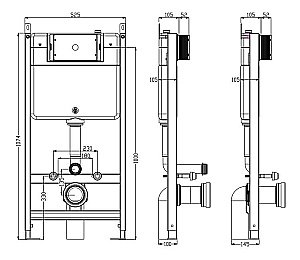 Инсталляция для унитаза TIMO TWC-01 купить в интернет-магазине сантехники Sanbest