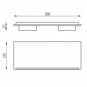 Полка ABBER Funktion AA1161 хром купить в интернет-магазине сантехники Sanbest