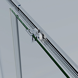 Душевая дверь Vincea Rapid-N 120-130 VDS-3RN12/13CL стекло прозрачное/профиль хром купить в интернет-магазине Sanbest