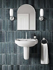 Раковина на полупьедестале Burlington Riviera 58 RIV3 3TH RIV7 с 3-мя отверстиями белая купить в интернет-магазине Sanbest