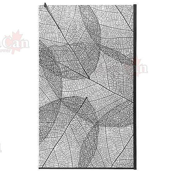 Душевое ограждение AvaCan MB120 профиль черный/стекло прозрачное с рисунком купить в интернет-магазине Sanbest