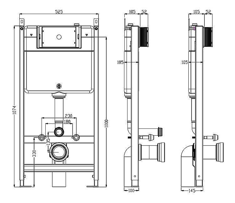 Инсталляция для унитаза TIMO TWC-01 купить в интернет-магазине сантехники Sanbest