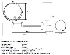 Косметическое зеркало Bemeta 106301122 18 купить в интернет-магазине сантехники Sanbest