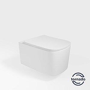 Унитаз подвесной Vincea Ultra VT1-32T белый, с крышкой микролифт, безободковый, слив-торнадо купить в интернет-магазине Sanbest