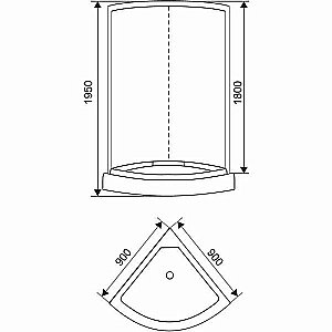 Душевая кабина Arcus Style S-01G 90x90 купить в интернет-магазине Sanbest