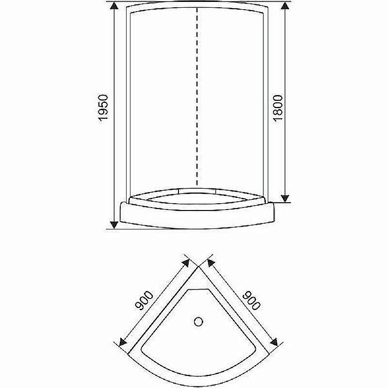 Душевая кабина Arcus Style S-01G 90x90 купить в интернет-магазине Sanbest