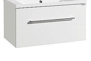 Тумба с раковиной Акватон Мадрид/Фабиа 80 белая глянцевая для ванной в интернет-магазине Sanbest