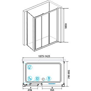 Душевая система RGW Shower Panels SP-6143-01 50140801-01 хром купить в интернет-магазине сантехники Sanbest